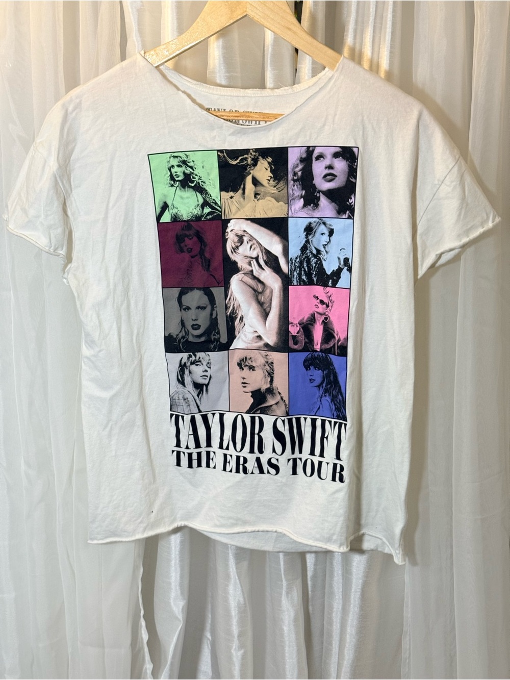 Taylor Swift White Short Sleeve 'The Eras Tour' Multi-Panel Graphic Tee